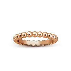 Van Cleef & Arpels Perlée Rose Gold Ring medium model size 54